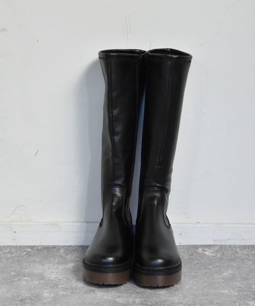 ems excite(エムズエキサイト)の「厚底ロングブーツ(ブーツ・レディース・ブラック/ブラウン・MEDIUM/LARGE)」の6枚目の写真