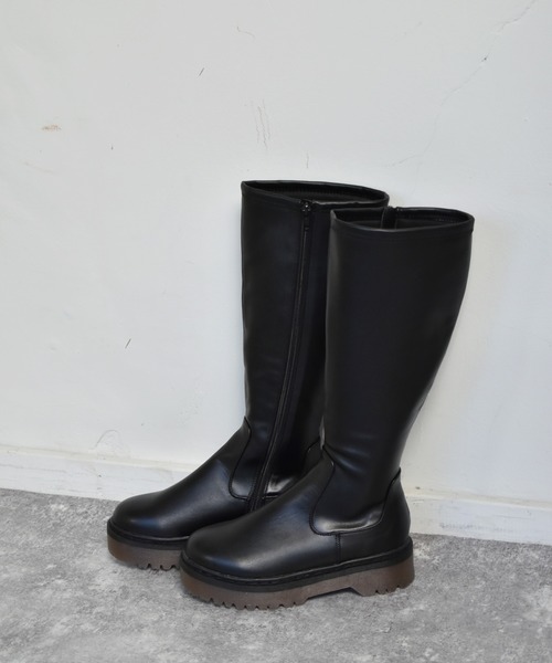 ems excite(エムズエキサイト)の「厚底ロングブーツ(ブーツ・レディース・ブラック/ブラウン・MEDIUM/LARGE)」の8枚目の写真
