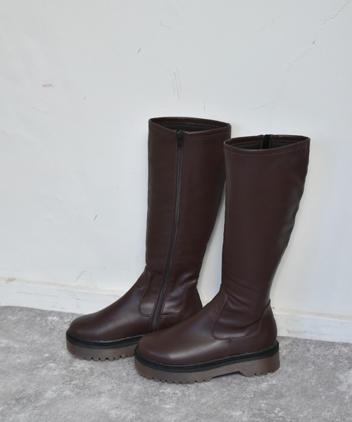 ems excite(エムズエキサイト)の「厚底ロングブーツ(ブーツ・レディース・ブラック/ブラウン・MEDIUM/LARGE)」の11枚目の写真