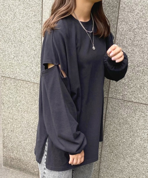 apres jour（アプレジュール）の「肩開きロンT【ZOZOTOWN限定