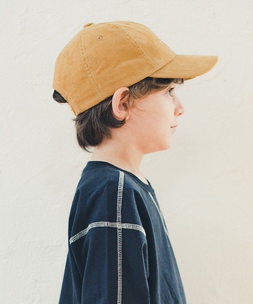 BRANSHES（ブランシェス）の「コーデュロイキャップ（キャップ・キッズ・ベージュ/ネイビー/ライトグリーン・M/L/S）」の4枚目の写真