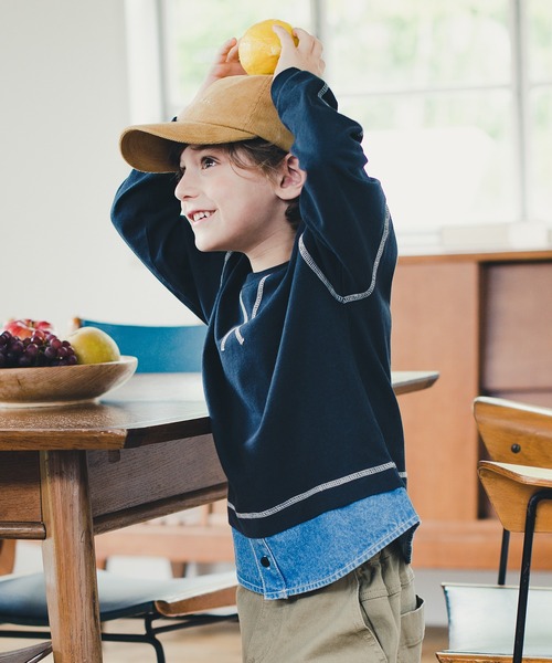 BRANSHES（ブランシェス）の「コーデュロイキャップ（キャップ・キッズ・ベージュ/ネイビー/ライトグリーン・M/L/S）」の11枚目の写真