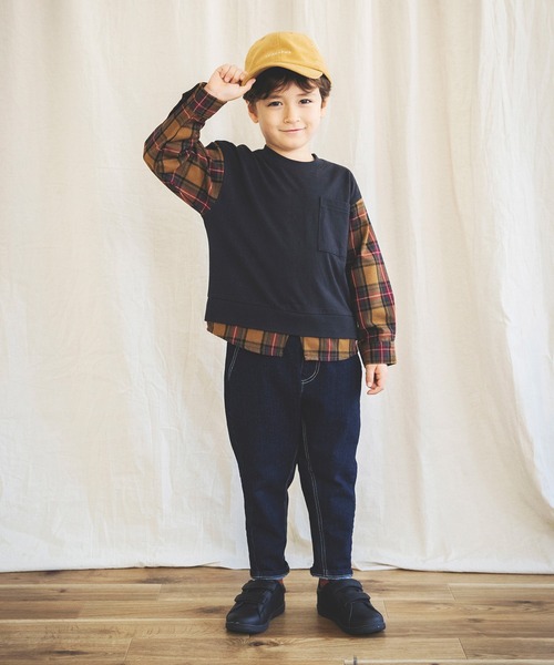 BRANSHES（ブランシェス）の「コーデュロイキャップ（キャップ・キッズ・ベージュ/ネイビー/ライトグリーン・M/L/S）」の16枚目の写真