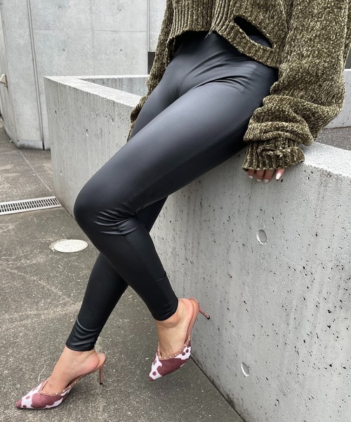 SPIRALGIRL(スパイラルガール)の「合皮レギンス(その他パンツ・レディース・ブラック・FREE)」の6枚目の写真