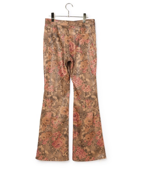MADEMOISELLE ROPE'(マドモアゼル ロペ)の「【TEAK】フェイクレザーフラワーフレアパンツ(その他パンツ・レディース・ダークブラウン・FREE)」の10枚目の写真