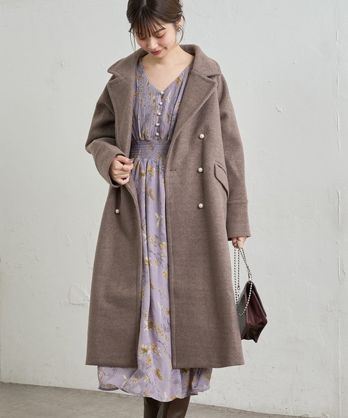 natural couture（ナチュラルクチュール）の「【WEB限定カラー有り】ピンタックプリーツお上品ワンピース（ワンピース・レディース・チャコールグレー/ベージュ/ブルー/ボルドー/その他1/その他2/その他3/その他4/その他5・FREE）」の18枚目の写真