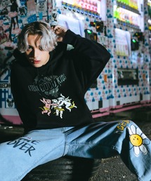 『A'gem/エージェム』FLOWER DENIM PT/フラワープリント デニムパンツ