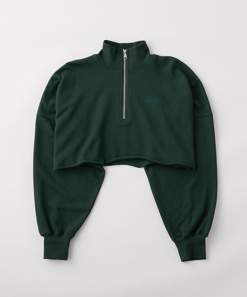 WHO'S WHO gallery（フーズフーギャラリー）の「PTNハーフジップ（スウェット・レディース・ブラウン/グリーン/ブラック/トップグレー/サックスブルー・FREE）」の8枚目の写真