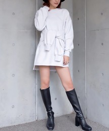 SPIRALGIRL | ウエスト巻裏起毛ミニワンピース(ワンピース)