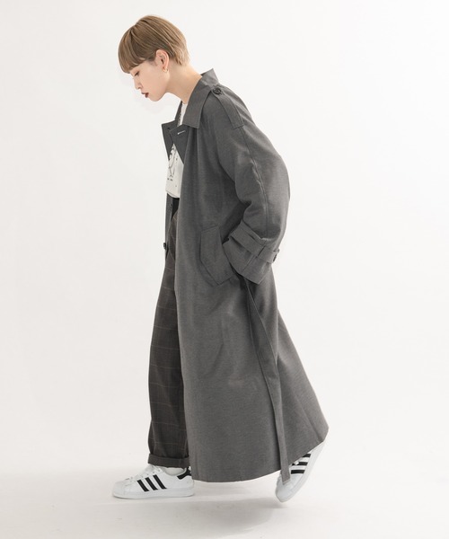 kutir（クティール）の「オーバーステンカラーコート（ステンカラーコート・レディース・グレー/グレー系その他/ブラウン系その他・SMALL/MEDIUM）」の18枚目の写真