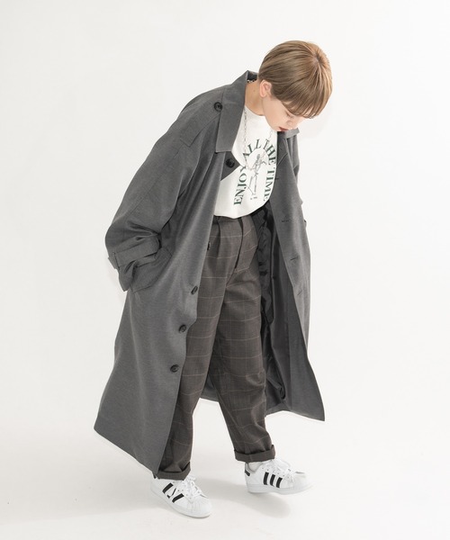 kutir（クティール）の「オーバーステンカラーコート（ステンカラーコート・レディース・グレー/グレー系その他/ブラウン系その他・SMALL/MEDIUM）」の6枚目の写真