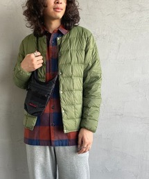 【WEB限定】[TAION/タイオン] クルーネックボタンインナーダウンジャケット