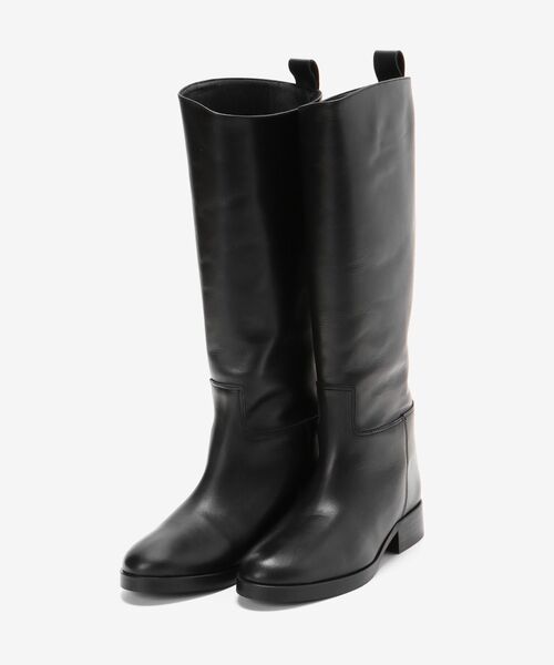 le.coeur blanc（ルクールブラン）の「VELETTO ロングブーツ（ブーツ・レディース・ベージュ/ブラック・37/38）」の2枚目の写真