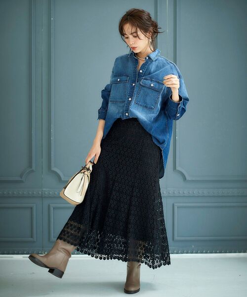 le.coeur blanc（ルクールブラン）の「VELETTO ロングブーツ（ブーツ・レディース・ベージュ/ブラック・37/38）」の8枚目の写真