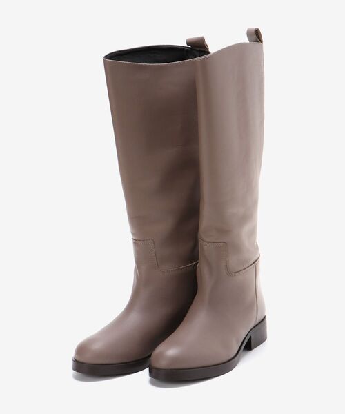 le.coeur blanc（ルクールブラン）の「VELETTO ロングブーツ（ブーツ・レディース・ベージュ/ブラック・37/38）」の9枚目の写真