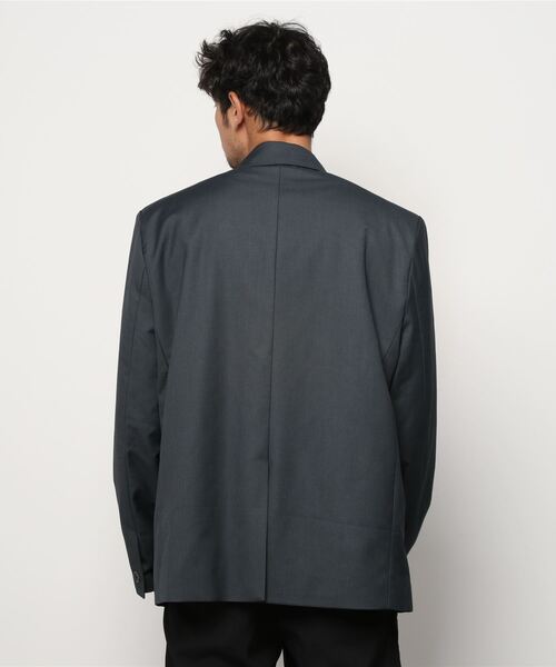 Chikashitsu +（チカシツプラス）の「【Chikashitsu +/チカシツプラス】set up oversized jacket/セットアップ オーバーサイズド ジャケット シンプル（テーラードジャケット・メンズ・ブラック/ベージュ/杢グレー・M/L）」の4枚目の写真