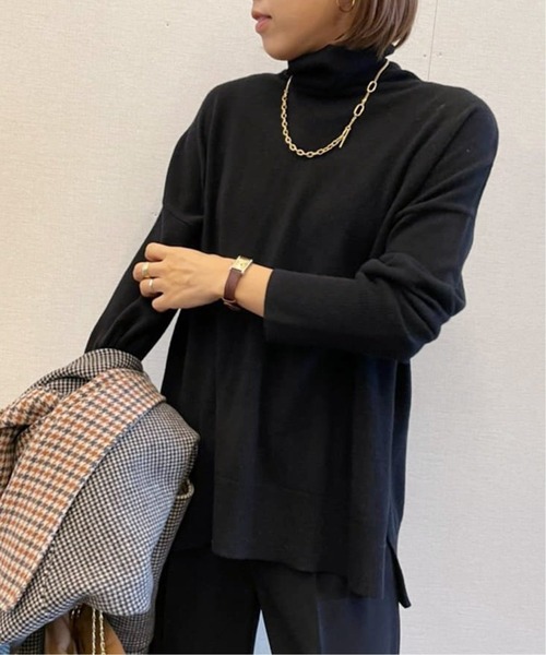 journal standard L'essage（ジャーナルスタンダードレサージュ）の「カシミヤ100 タートルネックプルオーバー◆（ニット/セーター・レディース・ホワイト/ブラック/ブラウン・FREE）」の2枚目の写真