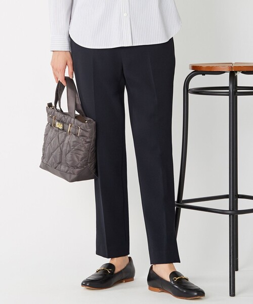 J.PRESS Ladies(J.プレス レディス)の「【洗える】40/2NEWESTバックピーチ テーパード パンツ(その他パンツ・レディース・ライトグリーン系/ネイビー系/サックスブルー系・S/XS/XXS)」の2枚目の写真
