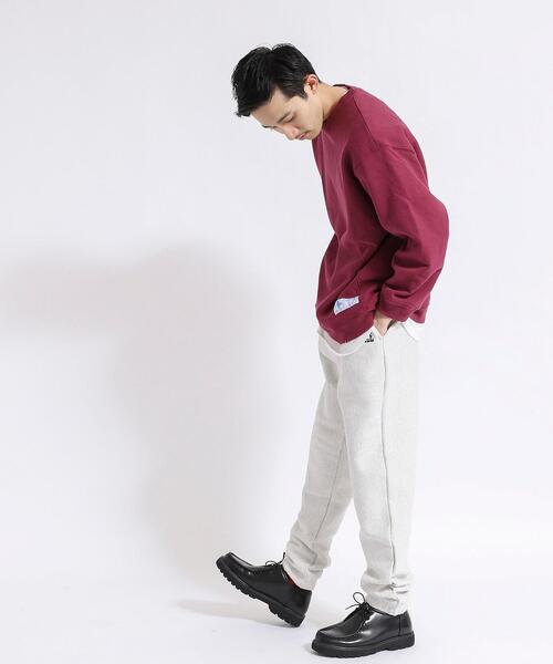 coen（コーエン）の「ヘビー裏起毛ダメージクルーネックスウェット（スウェット・メンズ・ライトグレー/ワインレッド・SMALL/MEDIUM/LARGE/X-LARGE）」の10枚目の写真
