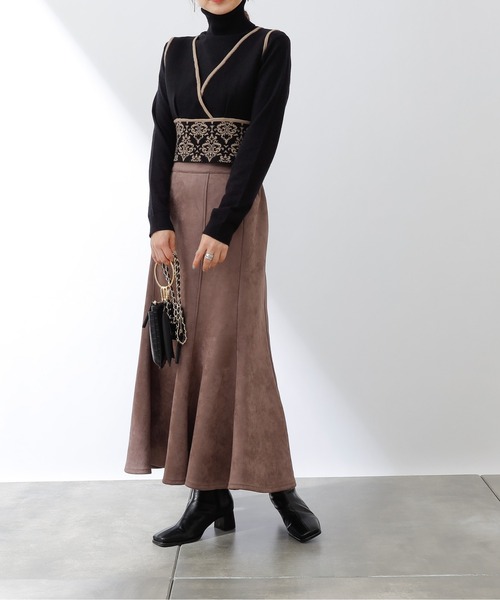 COLONY 2139（コロニートゥーワンスリーナイン）の「フェイクスエードマーメイドスカート（スカート・レディース・チャコールグレー/モカ/ブルー/グリーン・FREE）」の20枚目の写真