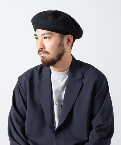 RACAL(ラカル)の「Standard Wool Basque Beret / スタンダードウールバスクベレー(ハンチング/ベレー帽・メンズ・ブラック/モカ/オフホワイト/チャコールグレー・MEDIUM/LARGE)」の20枚目の写真
