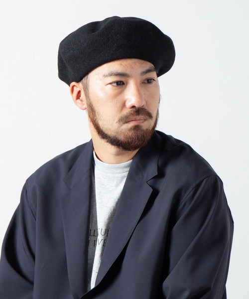 RACAL(ラカル)の「Standard Wool Basque Beret / スタンダードウールバスクベレー(ハンチング/ベレー帽・メンズ・ブラック/モカ/オフホワイト/チャコールグレー・MEDIUM/LARGE)」の18枚目の写真