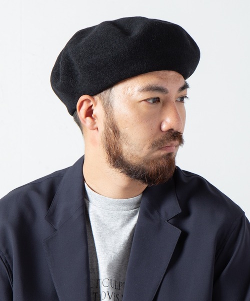RACAL(ラカル)の「Standard Wool Basque Beret / スタンダードウールバスクベレー(ハンチング/ベレー帽・メンズ・ブラック/モカ/オフホワイト/チャコールグレー・MEDIUM/LARGE)」の17枚目の写真