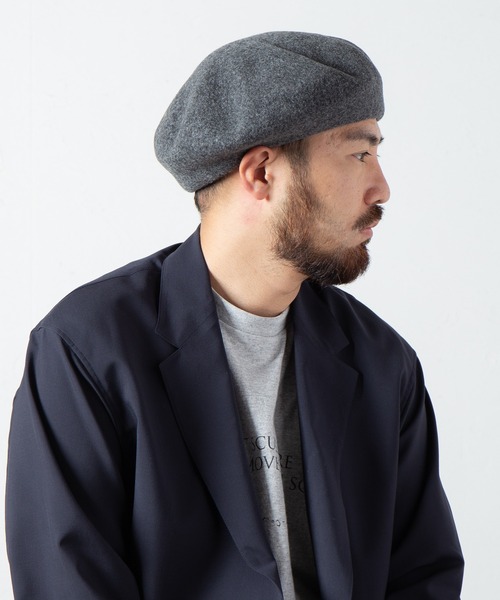 RACAL(ラカル)の「Standard Wool Basque Beret / スタンダードウールバスクベレー(ハンチング/ベレー帽・メンズ・ブラック/モカ/オフホワイト/チャコールグレー・MEDIUM/LARGE)」の16枚目の写真