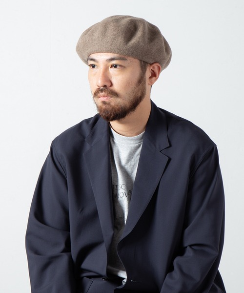RACAL(ラカル)の「Standard Wool Basque Beret / スタンダードウールバスクベレー(ハンチング/ベレー帽・メンズ・ブラック/モカ/オフホワイト/チャコールグレー・MEDIUM/LARGE)」の12枚目の写真