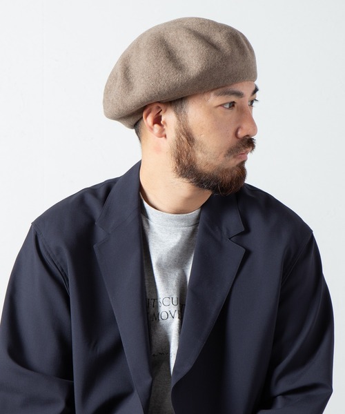 RACAL(ラカル)の「Standard Wool Basque Beret / スタンダードウールバスクベレー(ハンチング/ベレー帽・メンズ・ブラック/モカ/オフホワイト/チャコールグレー・MEDIUM/LARGE)」の9枚目の写真