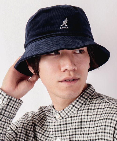 KANGOL(カンゴール)の「KANGOL Cord Bucket コーデュロイ バケット ハット(ハット・メンズ・ブラック/ダークグリーン/ベージュ/ネイビー/ウッド/ライトベージュ/ダークグレー・M/L)」の7枚目の写真