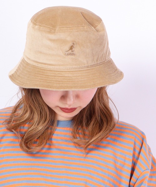 KANGOL(カンゴール)の「KANGOL Cord Bucket コーデュロイ バケット ハット(ハット・メンズ・ブラック/ダークグリーン/ベージュ/ネイビー/ウッド/ライトベージュ/ダークグレー・M/L)」の5枚目の写真