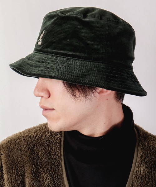 KANGOL(カンゴール)の「KANGOL Cord Bucket コーデュロイ バケット ハット(ハット・メンズ・ブラック/ダークグリーン/ベージュ/ネイビー/ウッド/ライトベージュ/ダークグレー・M/L)」の17枚目の写真