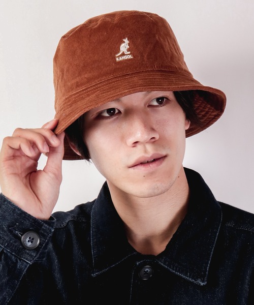 KANGOL(カンゴール)の「KANGOL Cord Bucket コーデュロイ バケット ハット(ハット・メンズ・ブラック/ダークグリーン/ベージュ/ネイビー/ウッド/ライトベージュ/ダークグレー・M/L)」の21枚目の写真