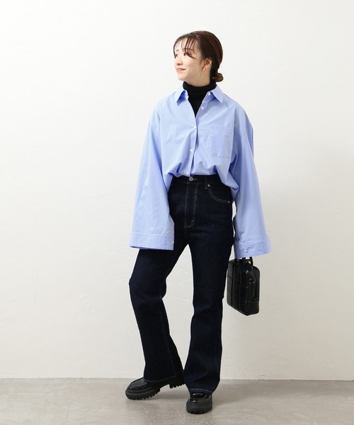 JOURNAL STANDARD（ジャーナルスタンダード）の「ポプリンビックカフシャツ◆（シャツ/ブラウス・レディース・ブルー/グリーン/ホワイト・FREE）」の11枚目の写真