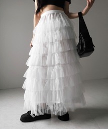 新品タグ付き☆PING ☆レディース スカート S ホワイト フリル