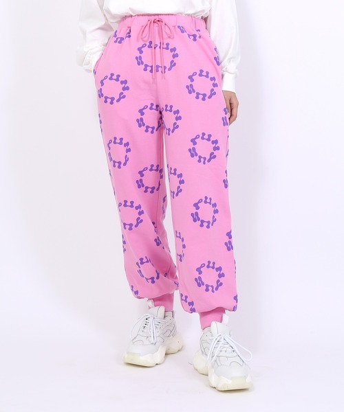 PUNYUS(プニュズ)の「サークルロゴスウェットパンツ(スウェットパンツ・レディース・ブラック/ピンク/オレンジ/グリーン・1/2/4/3)」の4枚目の写真
