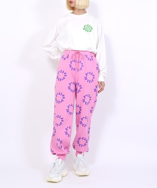 PUNYUS(プニュズ)の「サークルロゴスウェットパンツ(スウェットパンツ・レディース・ブラック/ピンク/オレンジ/グリーン・1/2/4/3)」の22枚目の写真