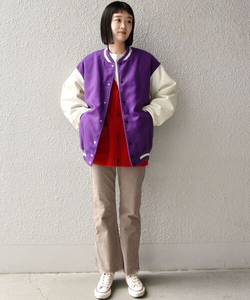 SHIPS（シップス）の「【WEB限定】SHIPS: リラックスフィット フェイクレザー スタジャン（スタジャン・メンズ・ネイビー/ブラック/パープル・LARGE/SMALL/MEDIUM）」の7枚目の写真