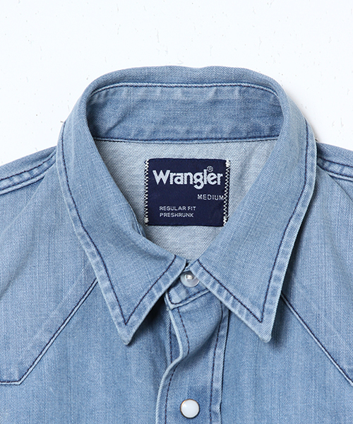Wrangler（ラングラー）の「WRANGLER × AMERICAN RAG CIE ダメージデニムシャツ（シャツ/ブラウス・メンズ・ブラック/インディゴブルー・SMALL/MEDIUM）」の12枚目の写真