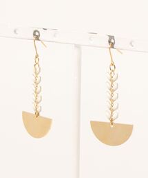 【HOLLY GRANT PATTERN】半月チェーンピアス