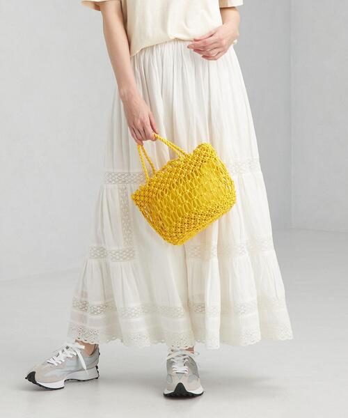 green label relaxing（グリーンレーベルリラクシング）の「IND レース スカート（スカート・レディース・ホワイト/ブラック・FREE）」の2枚目の写真