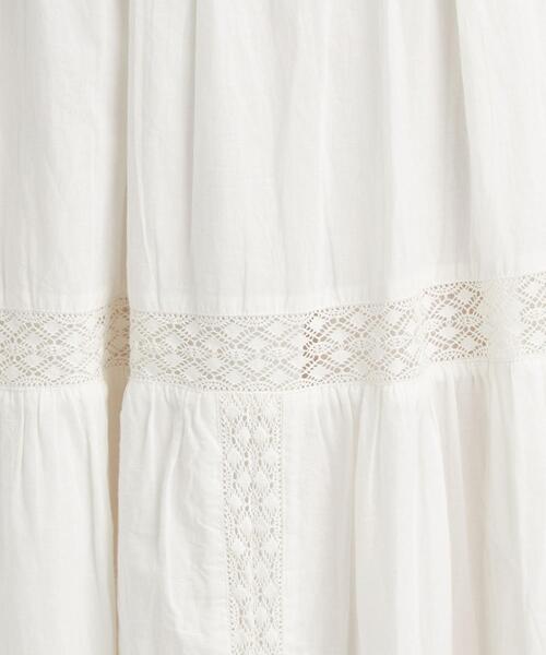 green label relaxing（グリーンレーベルリラクシング）の「IND レース スカート（スカート・レディース・ホワイト/ブラック・FREE）」の4枚目の写真