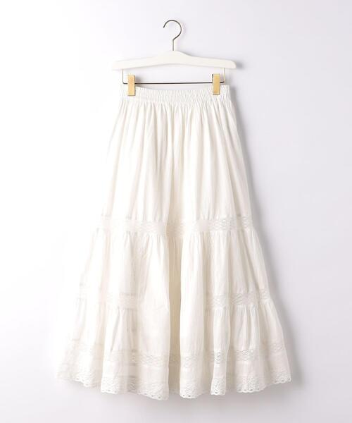 green label relaxing（グリーンレーベルリラクシング）の「IND レース スカート（スカート・レディース・ホワイト/ブラック・FREE）」の21枚目の写真
