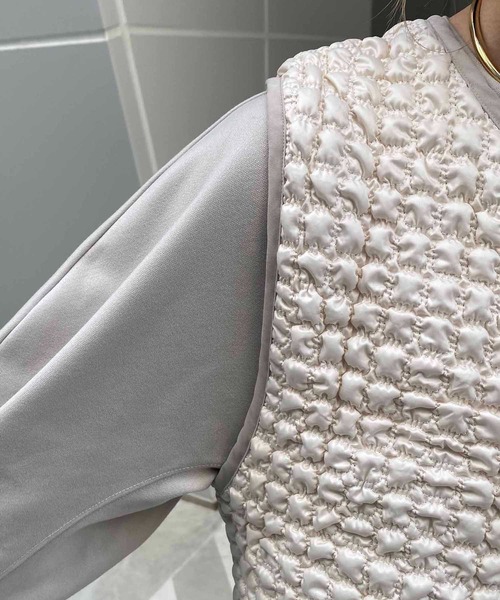 CAPRICIEUX LE'MAGE（カプリシューレマージュ）の「〈WEB・一部店舗限定〉キルトショートベスト（ベスト・レディース・ブラック/アイボリー・FREE）」の8枚目の写真