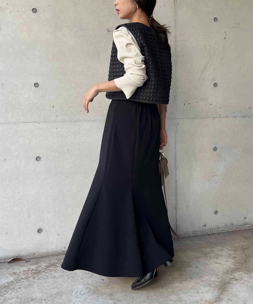 CAPRICIEUX LE'MAGE（カプリシューレマージュ）の「〈WEB・一部店舗限定〉キルトショートベスト（ベスト・レディース・ブラック/アイボリー・FREE）」の18枚目の写真