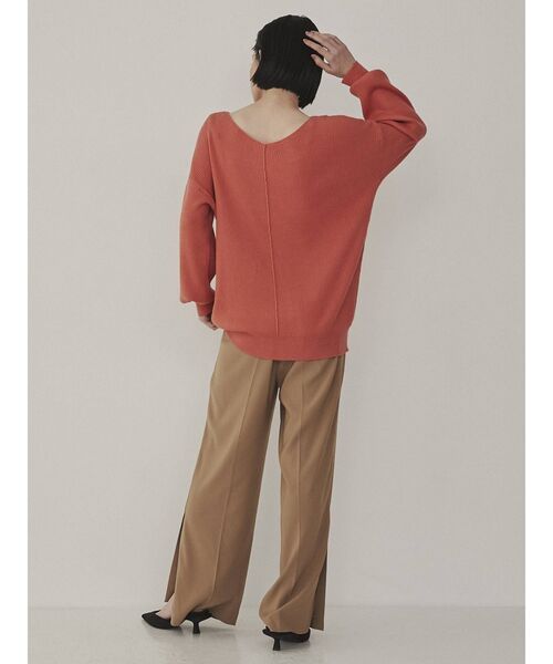 COTORICA（コトリカ）の「アンチピーリングVネックニット（ニット/セーター・レディース・ブラック/オフホワイト/オレンジ/グリーン/ブルー・FREE）」の16枚目の写真