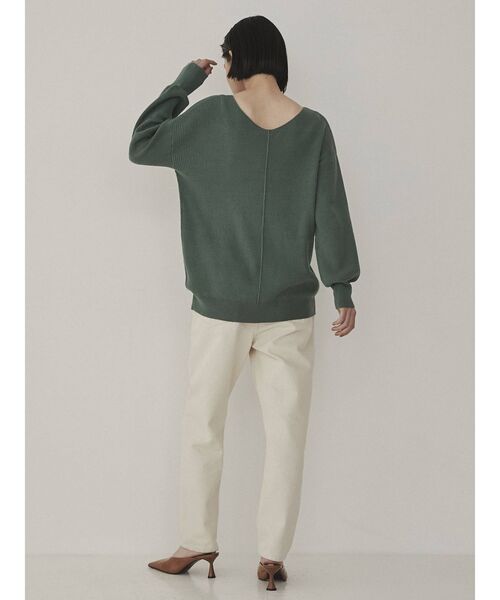 COTORICA（コトリカ）の「アンチピーリングVネックニット（ニット/セーター・レディース・ブラック/オフホワイト/オレンジ/グリーン/ブルー・FREE）」の19枚目の写真