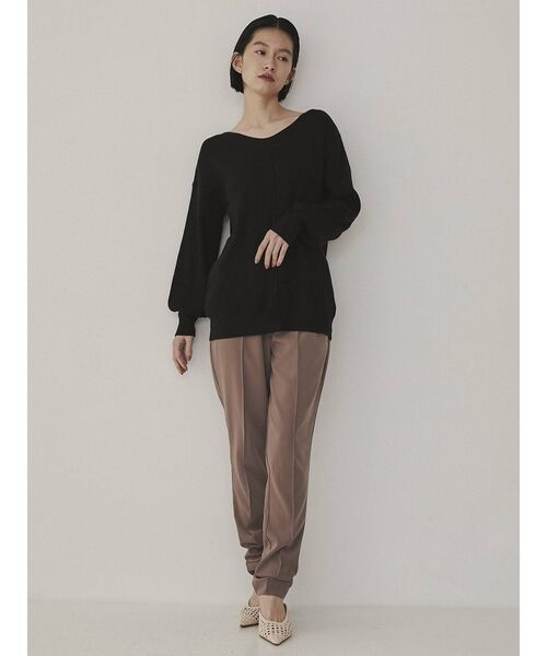 COTORICA（コトリカ）の「アンチピーリングVネックニット（ニット/セーター・レディース・ブラック/オフホワイト/オレンジ/グリーン/ブルー・FREE）」の20枚目の写真