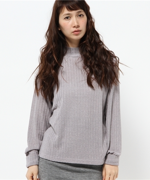 Kastane(カスタネ)の「【Kastane】ハイネックプルオーバー(Tシャツ/カットソー・レディース・ネイビー/ボルドー/グレー/アイボリー・FREE)」の3枚目の写真